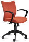 Ergonomic Fall Fabric Chair w/ Black Frame