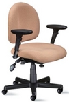 Ergonomic Lt Harvest Fabric Chair w/ Black Frame