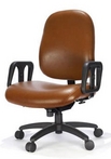 Big&Tall Swivel, Brown Leather Chair