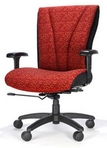 Big&Tall Swivel, Red Pattern Fabric Chair