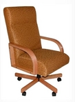 Executive Hi-Back, Maple Frame, Gold Pattern Fabric Chair