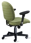 Ergonomic 2-Tone Lime Patterned Fabric Chair w/ Black Frame