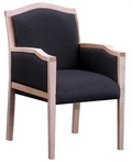 Guest Chair, Maple Frame, Black Pattern Fabric