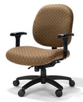 Swivel, Beige&Brown Pattern Fabric Chair