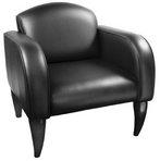 Black Leather Chair w/ Black Frame