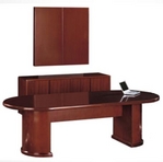 Large Conference Table, w/ Matching Credenza & Presentation  Board