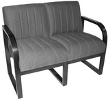 Charcoal Pattern Fabric Chair w/ Black Frame