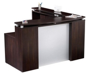 Black Forest Reception Unit w/ Aluminum Pattern Laminate Modesty Panel