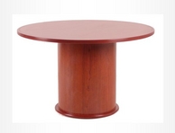 Echo Fluted Round Table w/ Full Cylinder Base