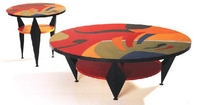 Multi-Enamel Contemporary Coffee & End Tables