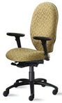 Ergonomic Lt Sage Pattern  Fabric Chair w/ Black Frame
