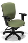 Big&Tall Swivel, Green Pattern Fabric Chair