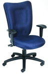Big&Tall Swivel, Hi-Back, Blue Pattern Fabric Chair