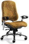 Contemporary Multi-tone Ergonomic Chair w/ Chrome Frame
