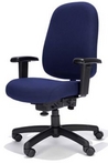 Ergonomic Blue Fabric Chair w/ Black Frame