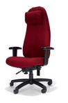 Executive Ergonomic Burgundy Fabric Chair