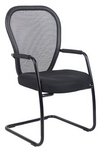 Guest Chair, Black Mesh, Mid-Back